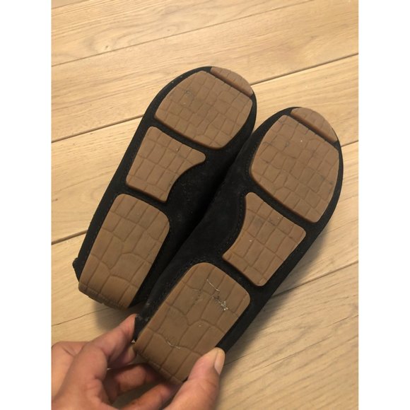 Ferragamo Suede Navy Blue Loafers